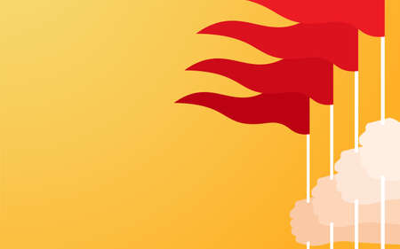 Parade Vector illustration with copy space in flag design