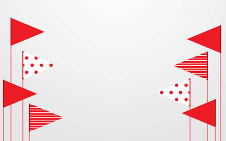 Paper flags Vector illustration in flat design