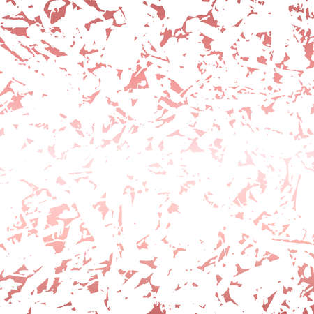 Abstract rose gold seamless pattern Vector illustration Shiny metallic two-tone texture Pink glowing splashes on white backdropのイラスト素材