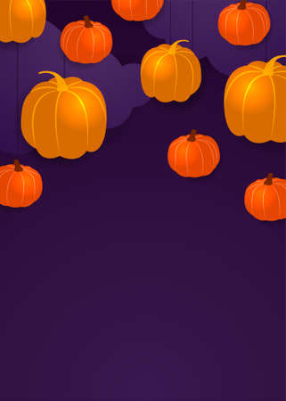 Halloween postcard. Vector illustration with copy spaceのイラスト素材