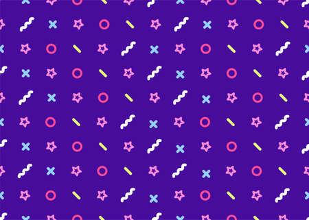 Memphis seamless pattern. Vector illustration in flat design.のイラスト素材