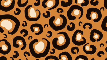 Giraffe skin print. Vector illustration. Seamless pattern.のイラスト素材