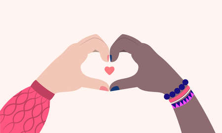 Sisterhood. Vector illustration in flat design.のイラスト素材
