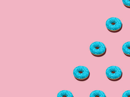 Colorful donuts. Photo with copy space.の写真素材