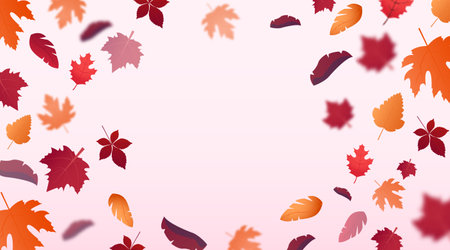 Colorful flying foliage. Vector illustration.のイラスト素材