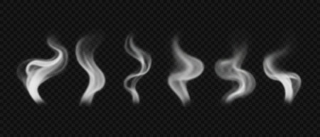 Realistic swirl steam, smoke from food, hot drinkのイラスト素材