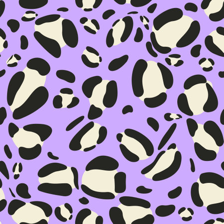 Retro styled psychedelic, groovy animal  pattern.