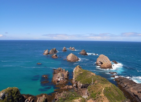 Nugget point rock circle New Zealand