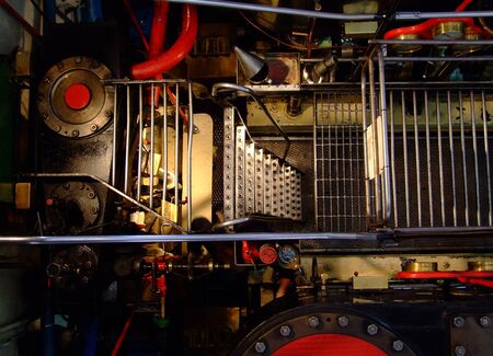 Old steam boat engineの写真素材