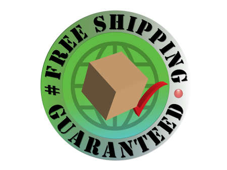 Free Shipping, button, guaranteedの写真素材