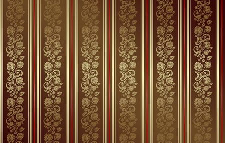seamless dark gold rose pattern のイラスト素材