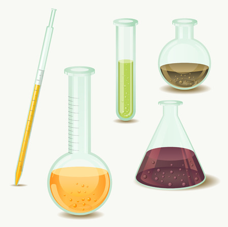 laboratory bottlesのイラスト素材