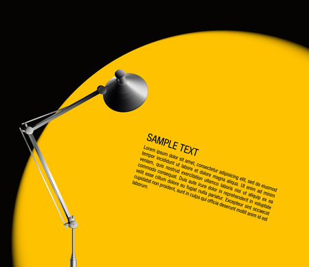 desk lamp with yellow lightのイラスト素材