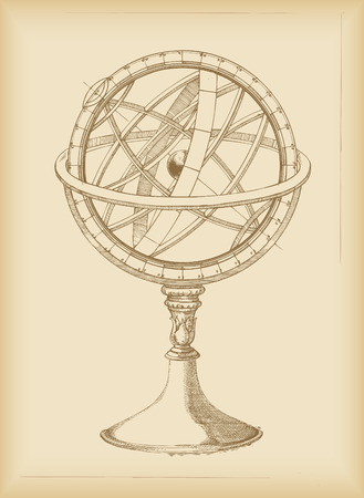 Armillary Sphere - drawingのイラスト素材