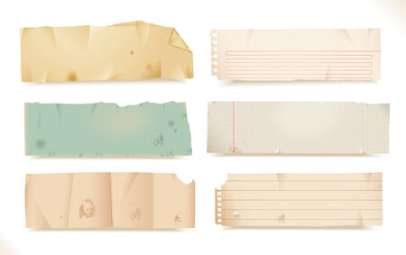 torn paper- objectsのイラスト素材