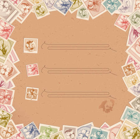 Stamps backgroundのイラスト素材