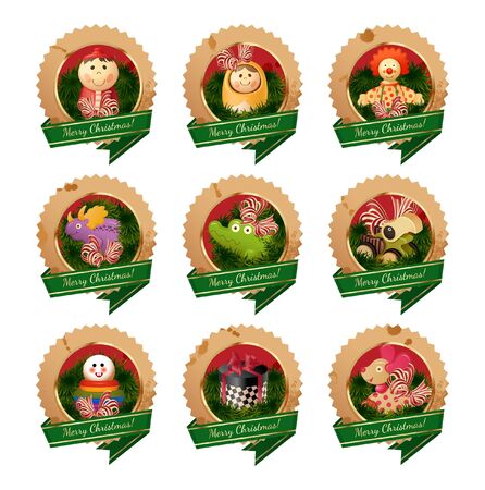 Christmas labels - toyのイラスト素材