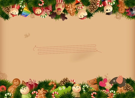 Christmas - toys backgroundのイラスト素材