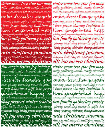 Christmas type background . Green and redのイラスト素材
