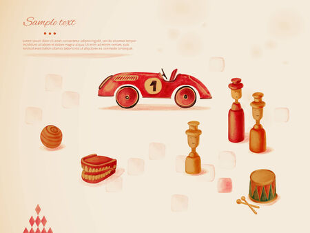 Learning through play  Toys Background  Eps 10のイラスト素材