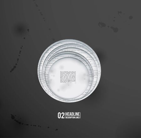 Design template. Paper hole. Circle cutoutsのイラスト素材