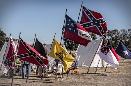 Confederate Camp, Civil War reenactment in Anderson, California.のeditorial素材