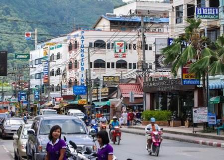 Street Scene, Patong Beach, Thailandのeditorial素材
