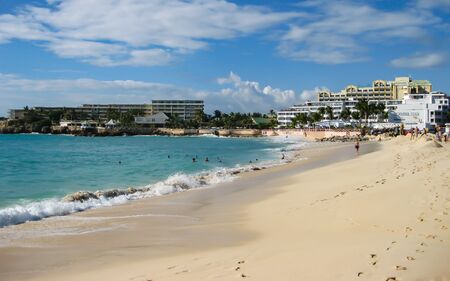 Maho Beach, St. Maartenのeditorial素材