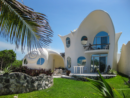Shell Shaped Home, Isla Mujeres, Mexicoのeditorial素材