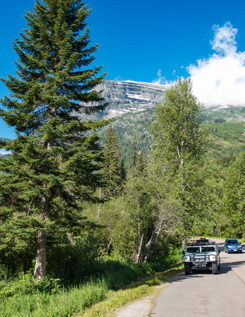 Going to the Sun Road, Glacier National Park, Montanaのeditorial素材