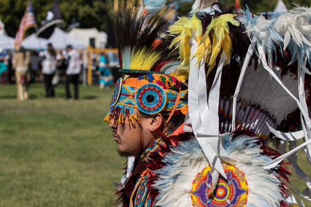 Native American Dancer at the Stillwater Pow-wow, Anderson, California.のeditorial素材