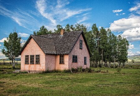 Old Farmhouse,  Jackson Hole, Wyomingのeditorial素材