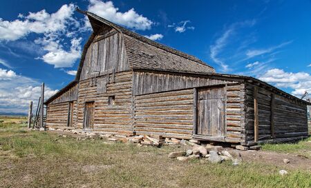 Old Barn, Jackson Hole, Wyomingのeditorial素材