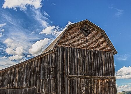 Old Barn, Jackson Hole, Wyomingのeditorial素材
