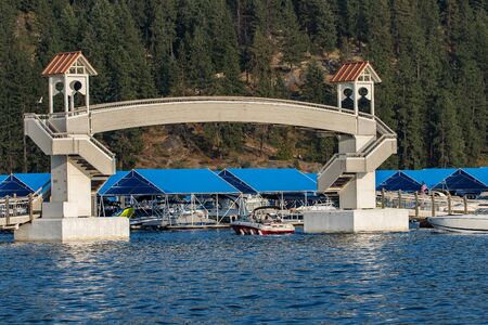 Boating on Lake Coeur d'Alene, Idaho.のeditorial素材