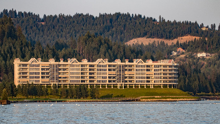 Condos on  Lake Coeur d'Alene, Idahoのeditorial素材