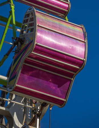 Exciting Carnival Ride at the County Fairの写真素材