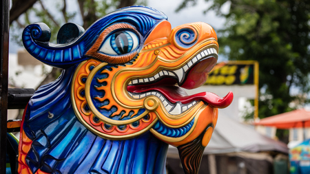 Dragon Ride at the fair.の写真素材