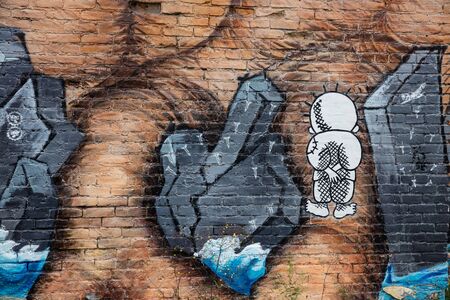 Street art mural in Olympia, Washington.のeditorial素材