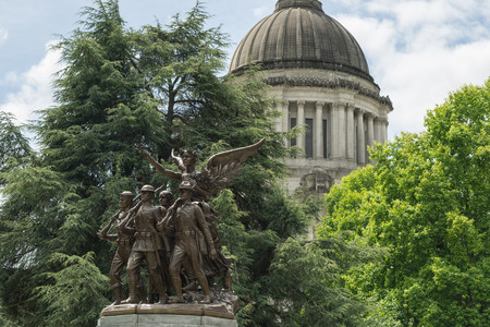 Statue of Winged Victory in Olympia, Washington.のeditorial素材