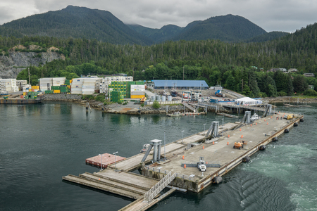 Deep water pier in Sitka, Alaska.のeditorial素材
