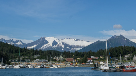 Auke Bay near Juneau, Alaska.のeditorial素材