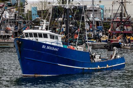 Fishing boats in Juneau, Alaska.のeditorial素材