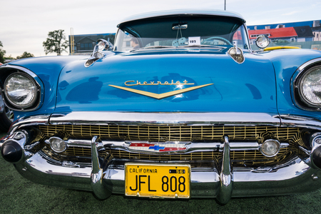 Classic car at the Kool April Nights Show in Redding, California.のeditorial素材
