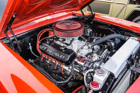 Classic car at the Kool April Nights Show in Redding, California.のeditorial素材