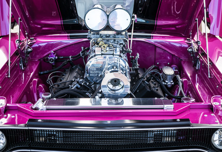 Classic car at the Kool April Nights show in Redding, California.のeditorial素材