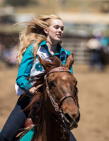 Rodeo queen at the Cottonwood Rodeo in northern California.のeditorial素材