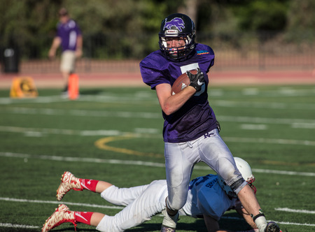 All star 8 man football action in Oroville, California, June 17, 2017.