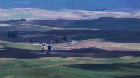 Farmland of the Palouse region of Eastern Washingtonの写真素材
