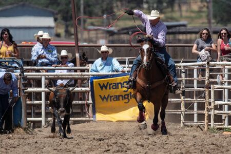 Rodeo action at the Cottonwood Rodeo in Northern California.